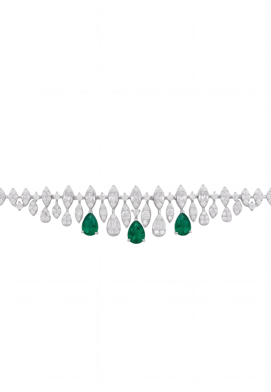 Duchess Emerald Tennis Bracelet Silver-2