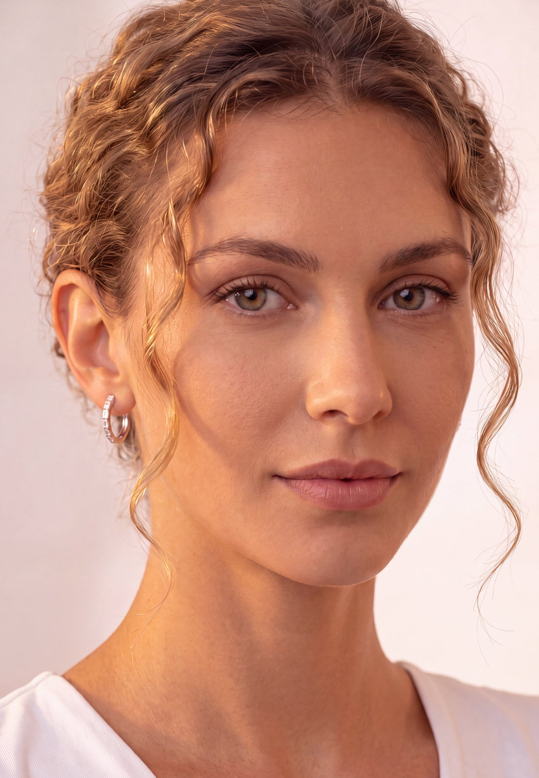 Classic Baguette Hoop Earrings Silver-1