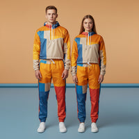 Colorblock Windbreaker Jacket | Women's Cropped Pullover Hooded Jacket