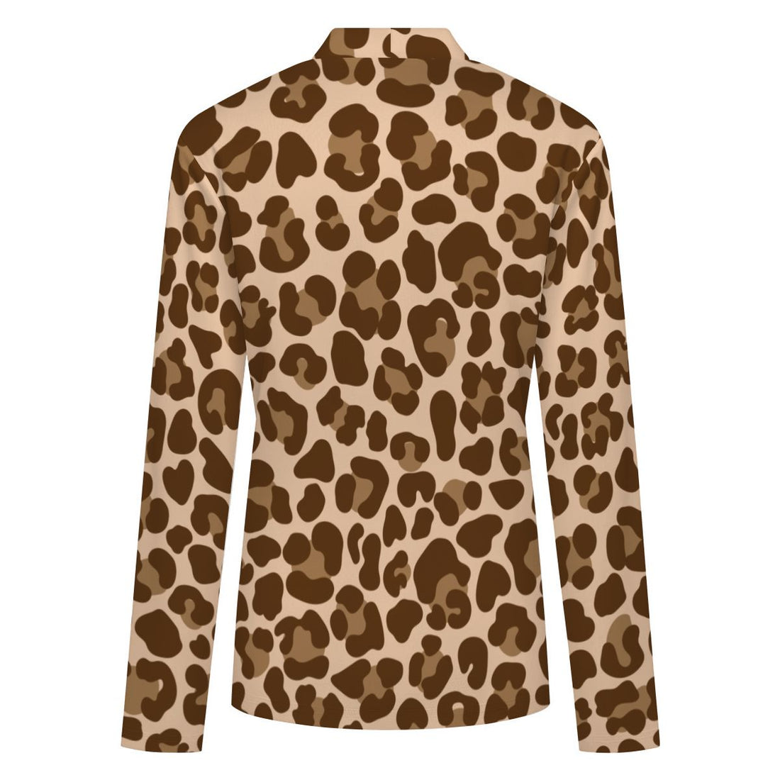Brown Leopard Print Buttoned Cardigan