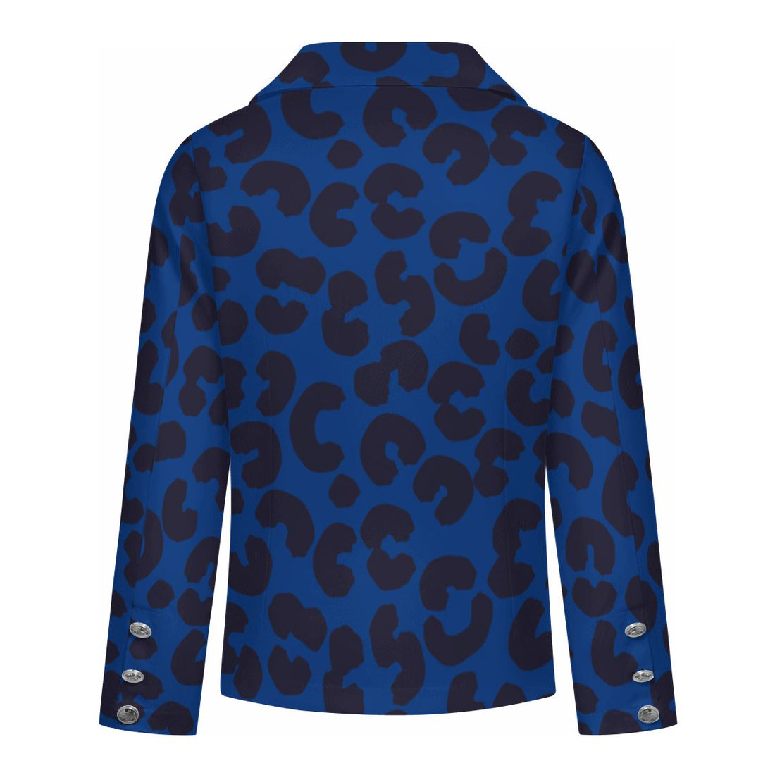 Blue Leopard Print Blazer