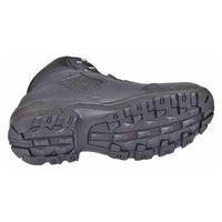 Dark waterproof walking boot showing a deep-lugged outsole