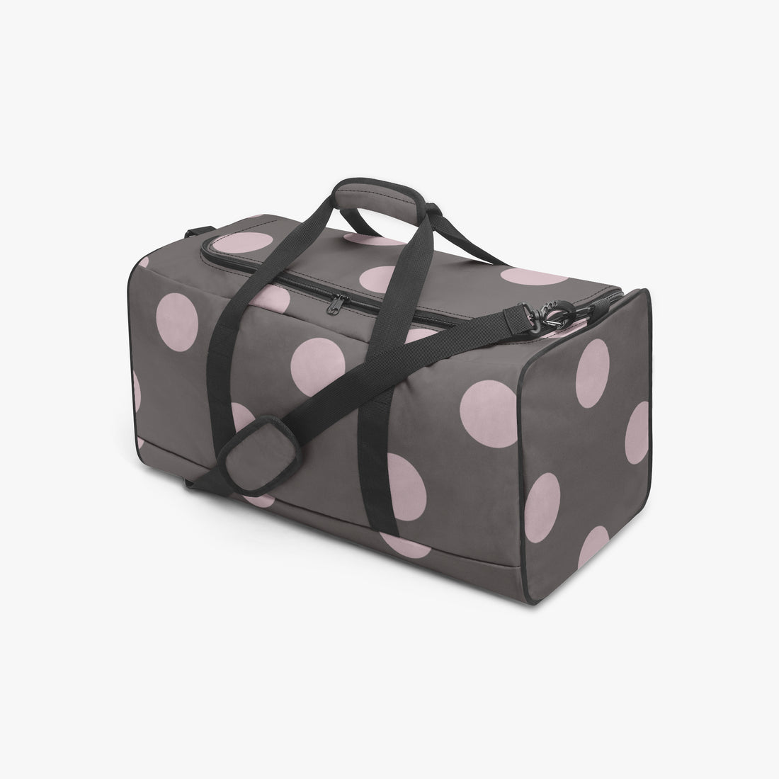 Brown Polka Dot Duffle Bag