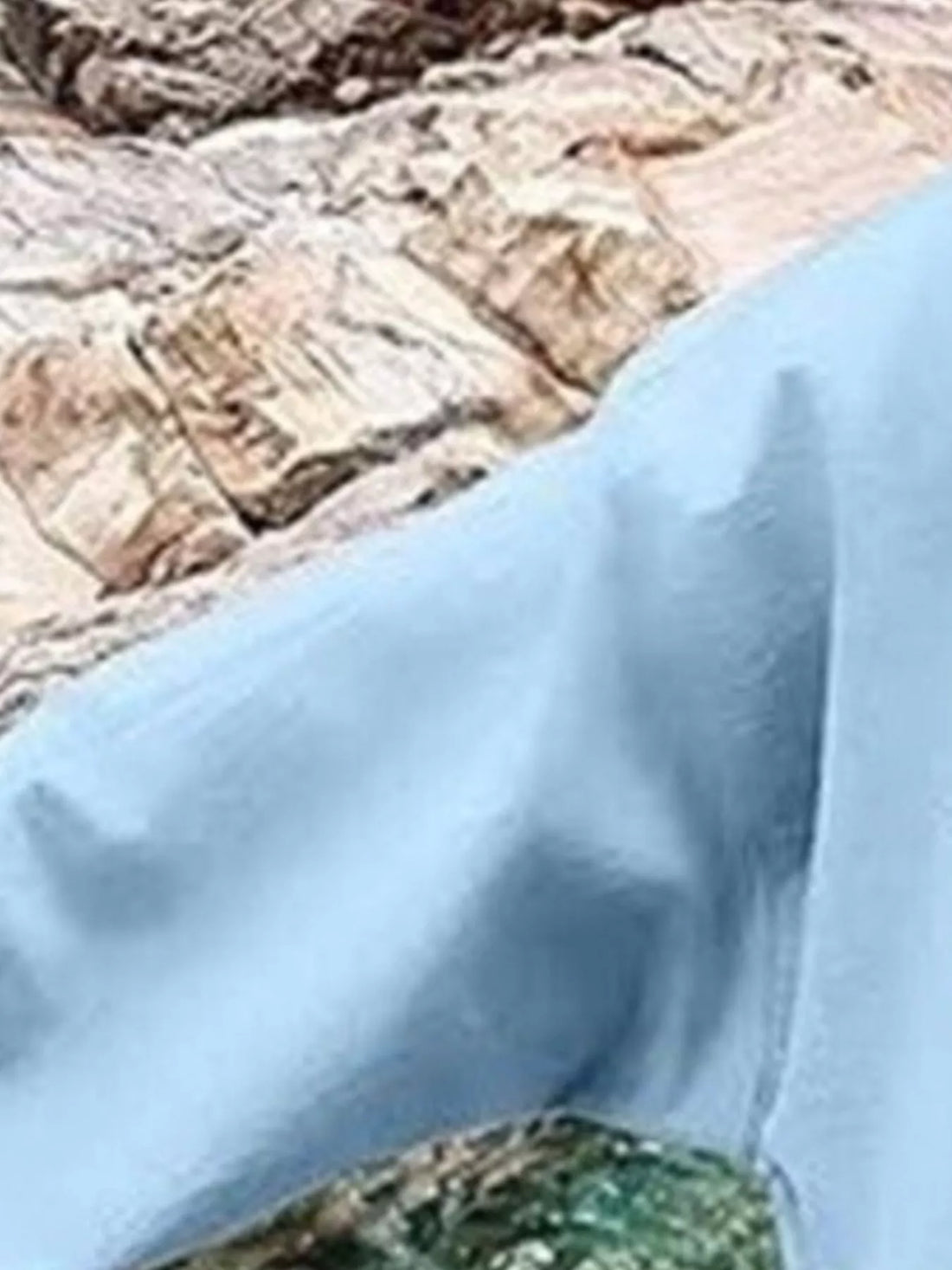 Light blue long-sleeve hoodie with hood, plus-size fit