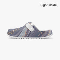Women's Purple Glitter Marble Nursing Clogs Anti-Slip Work Shoes