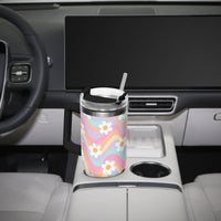Daisy Floral Multi Coloured 40oz Stainless Steel Tumblers