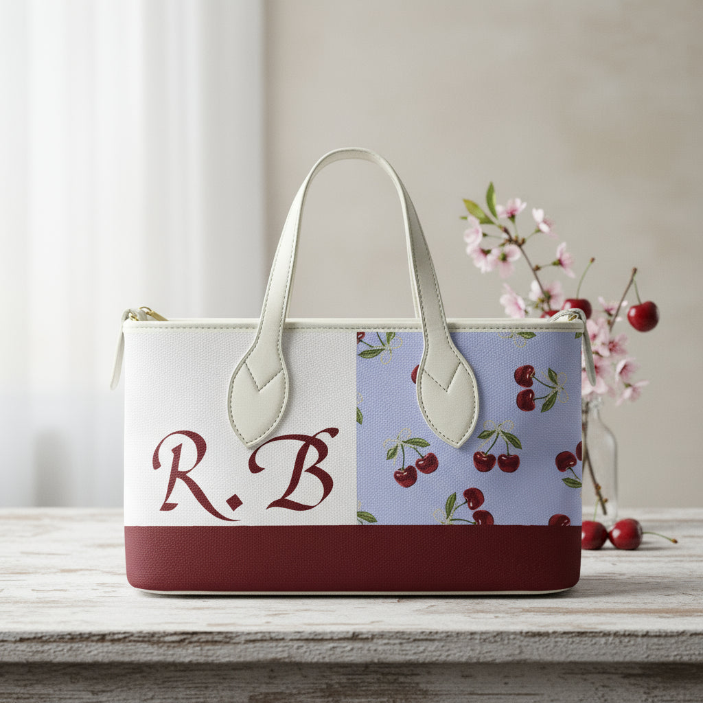 Custom Wine Tote Bag | Red Mini Tote Bag & Personalized Leather Purse