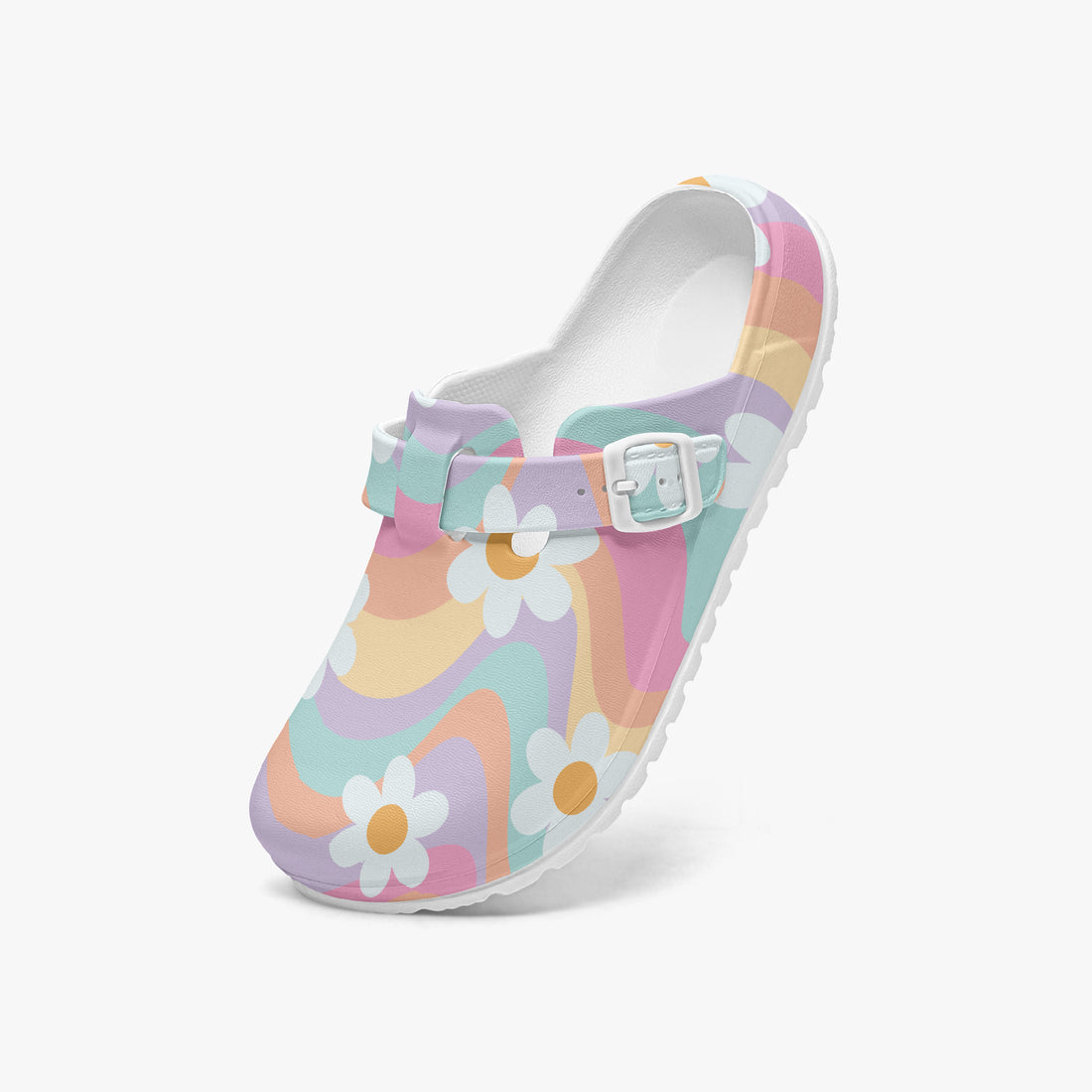 Daisy Floral Multi Coloured EVA Clogs Nurse Work Shoes