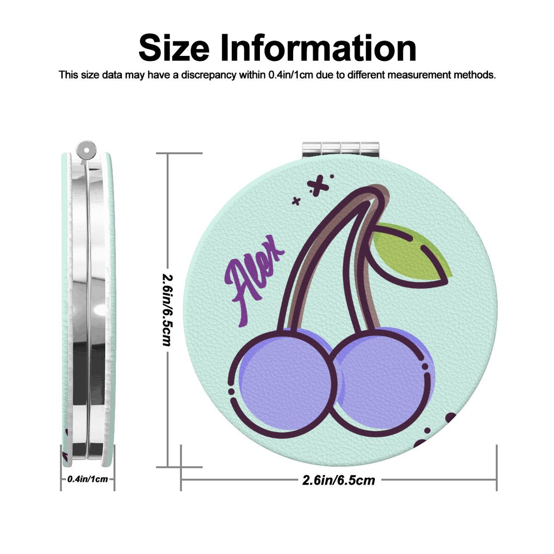 Personalized Beauty Gift Set | Mint Green & Purple Cherry 3 Piece Kit