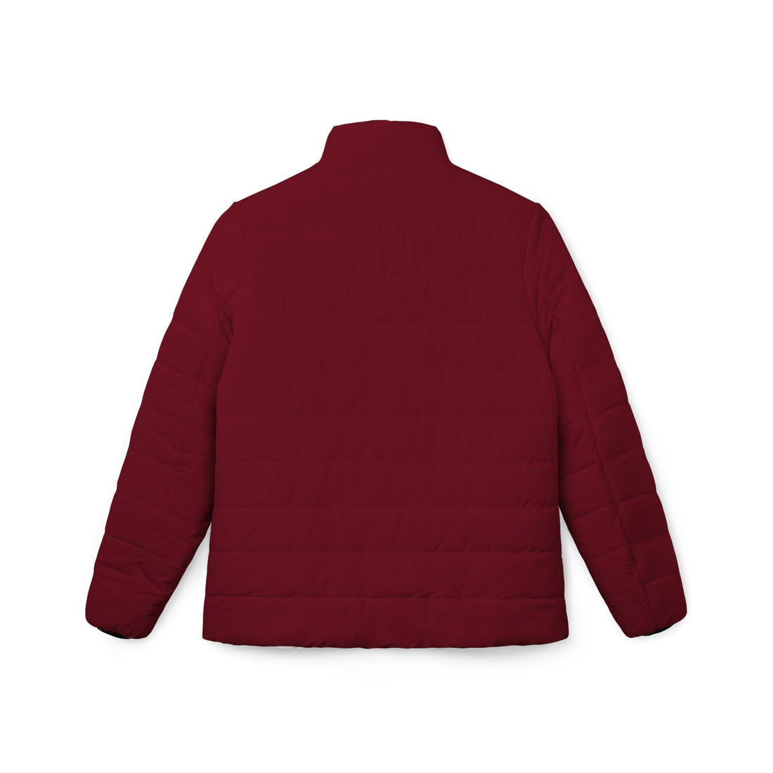 Burgundy Puffer Coat | Plain Deep Red Quilted Outerwear