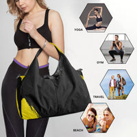 Black And Yellow Gym Bag Womens