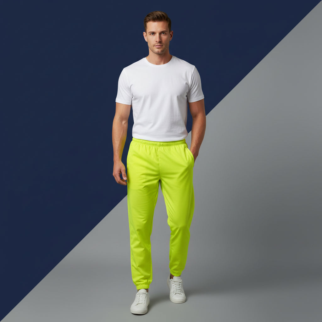 Yellow Track Pants | Unisex All-Over Print Streetwear Joggers