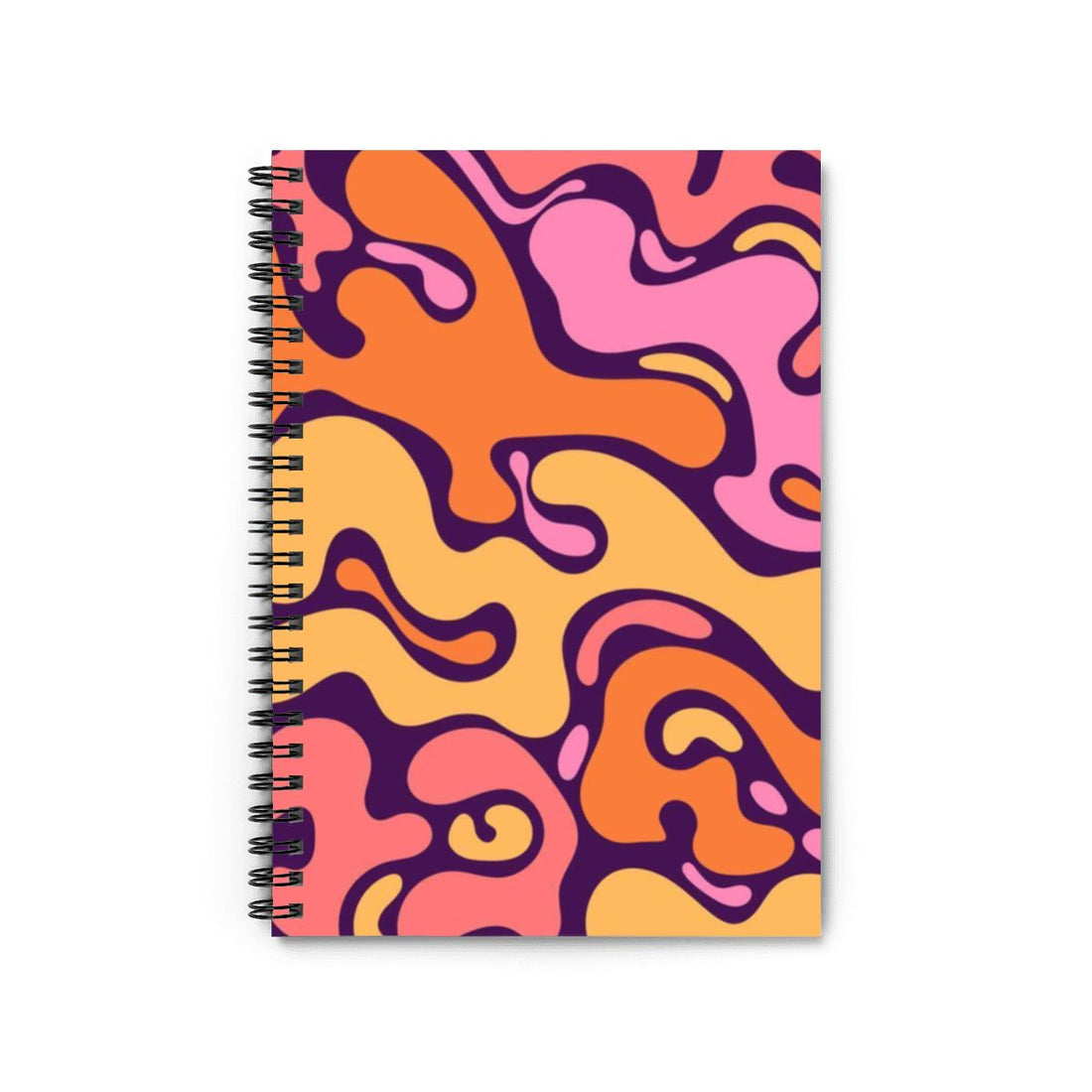 Orange and Pink Funky A5 Spiral Notebook