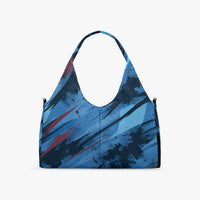 Gym Bag For Men in Blue Abstract Canvas