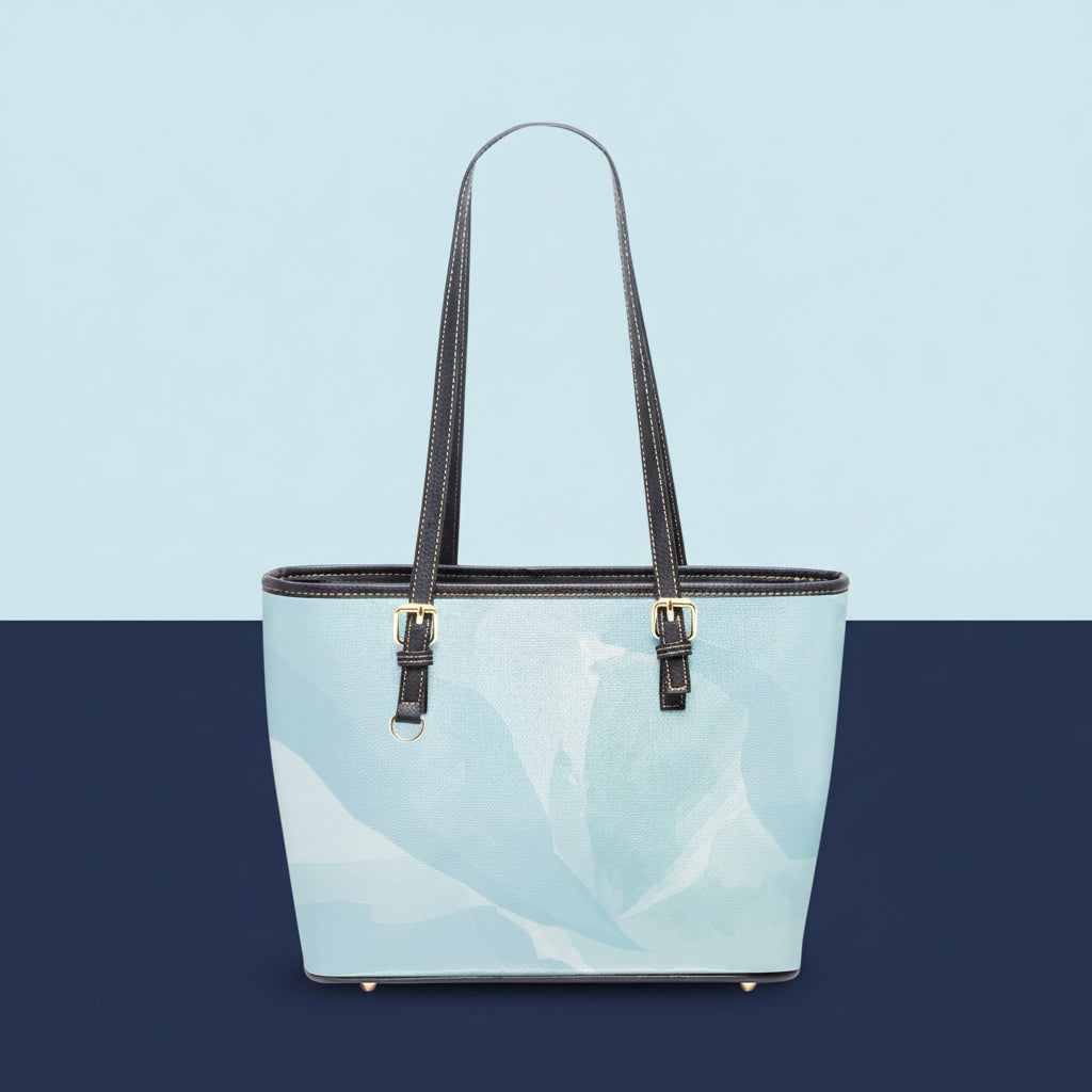 Pale Blue Handbag | Blue Leather Handbag