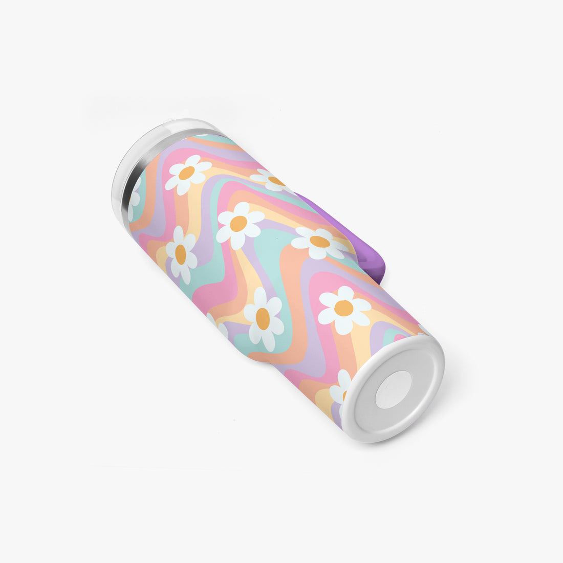 Daisy Floral Multi Coloured 40oz Stainless Steel Tumblers