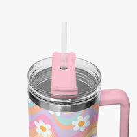 Daisy Floral Multi Coloured 40oz Stainless Steel Tumblers