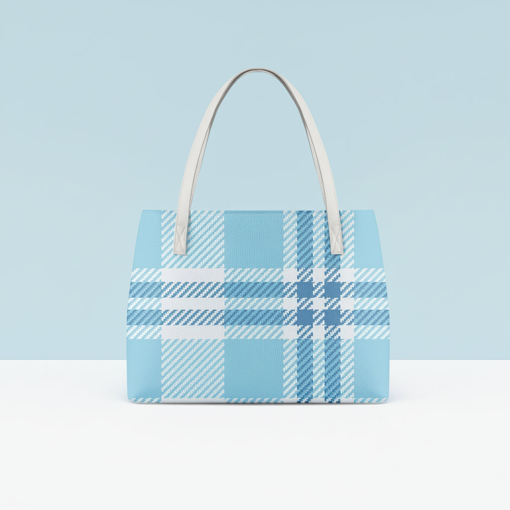 Blue Plaid Handbags | Blue Shoulder Handbag