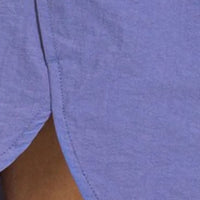 Light blue windbreaker running shorts with elastic smocked waistband