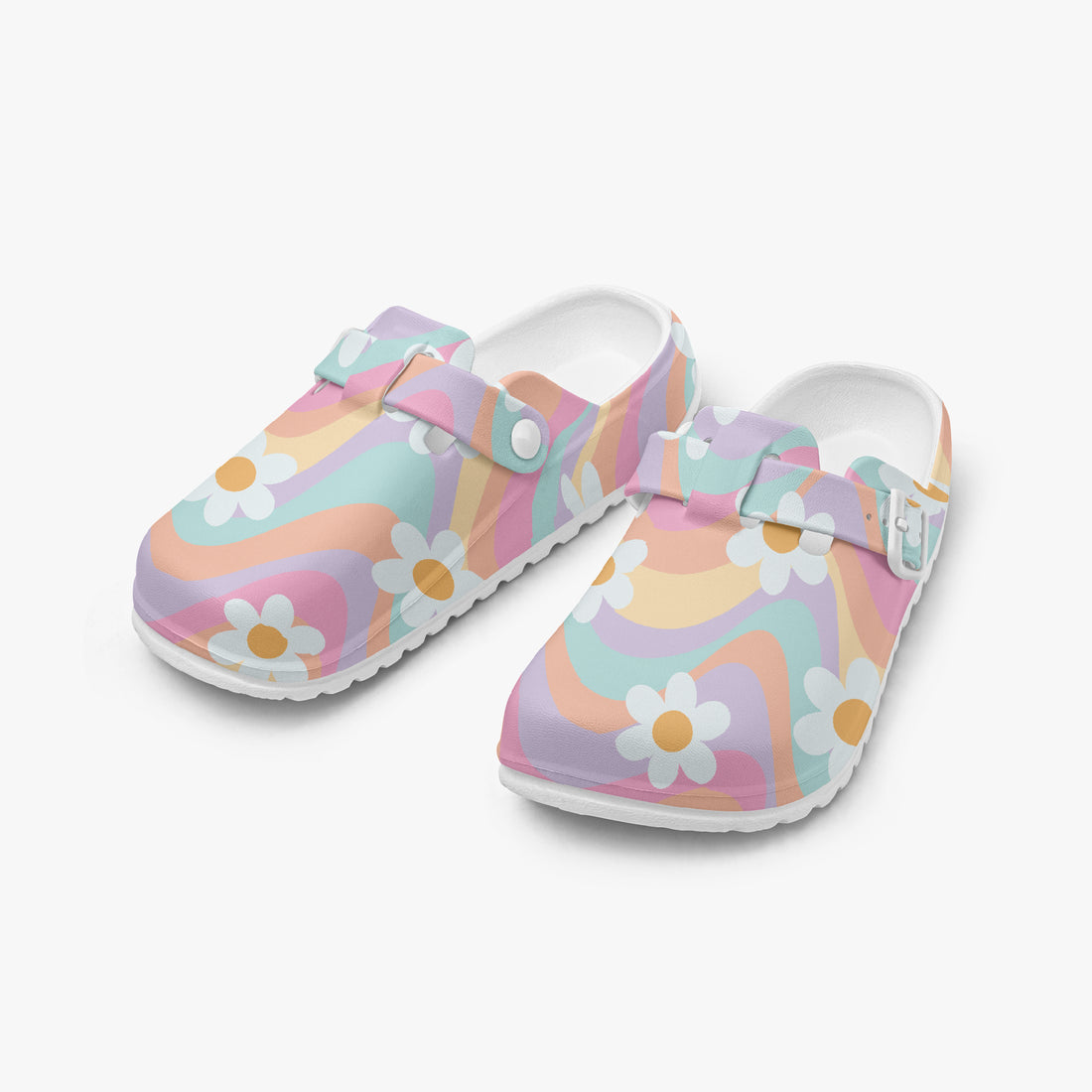 Daisy Floral Multi Coloured EVA Clogs Nurse Work Shoes
