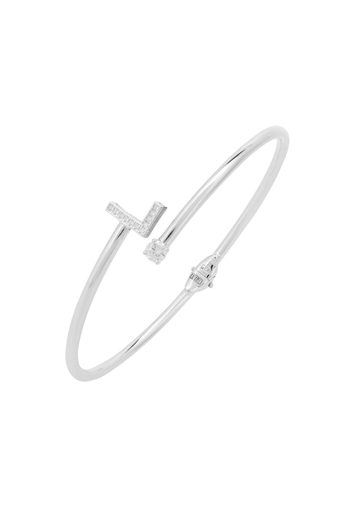 Initial Bangle Silver L-0