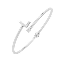 Initial Bangle Silver L-0