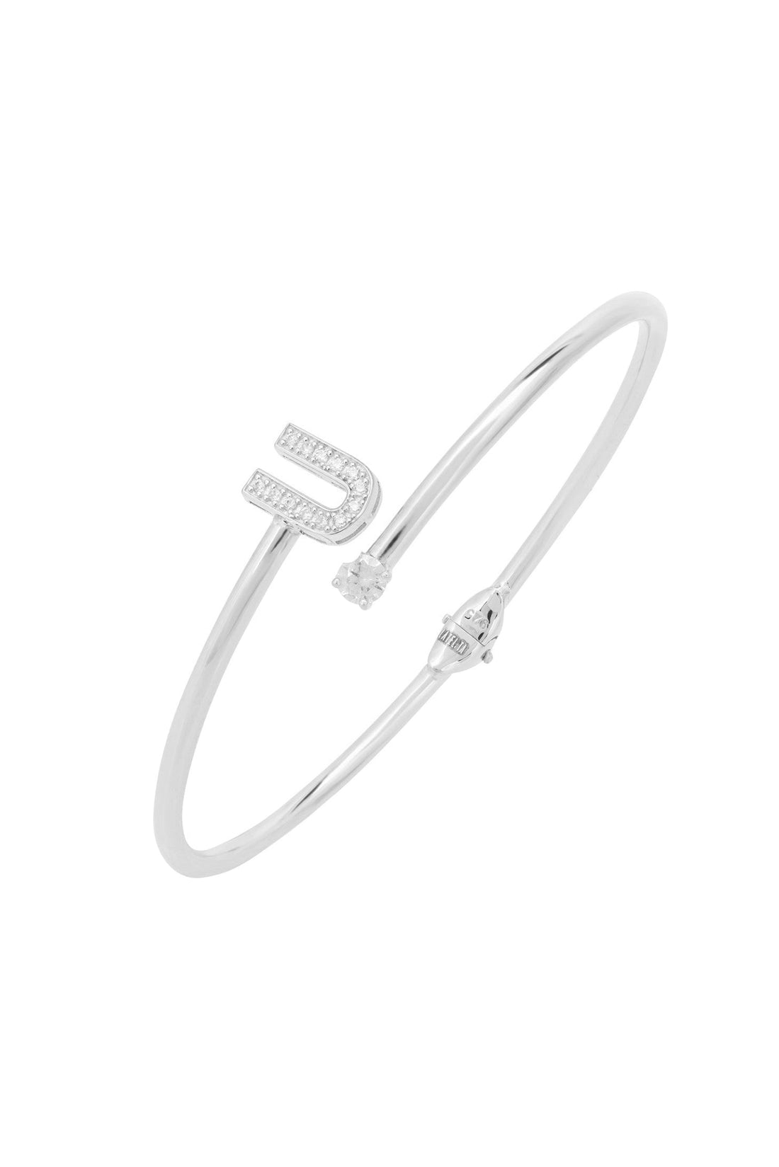 Initial Bangle Silver U-0