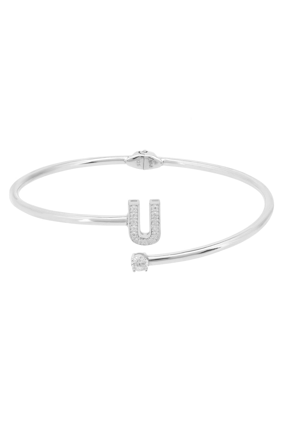 Initial Bangle Silver U-1