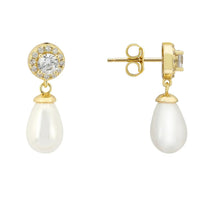 Timeless Pearl Teardrop Earrings Gold-2