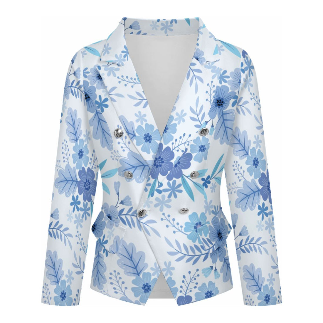 Blue Floral Blazer Women