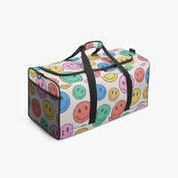 Smiley Face Funky Duffle Bag Cute Canvas