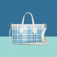 Blue Plaid Handbags | Blue Mini Handbag