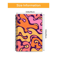 Orange and Pink Funky A5 Spiral Notebook