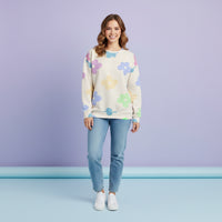 Floral Sweater | Aesthetic Flower Print Unisex Pullover
