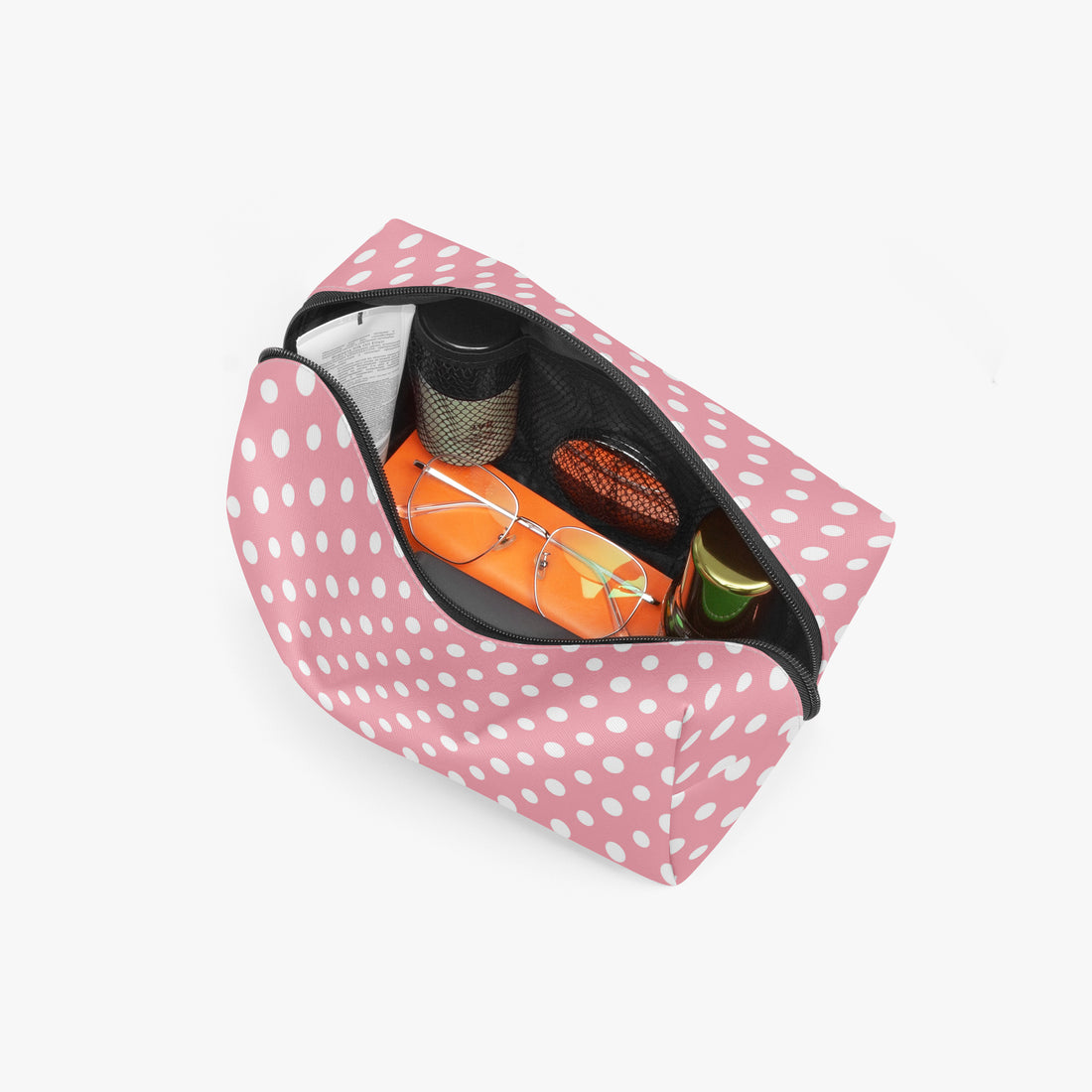 Pink Polka Dot Makeup Bag