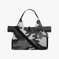 Men's and Women's Black Camo Gym Bag in Canvas