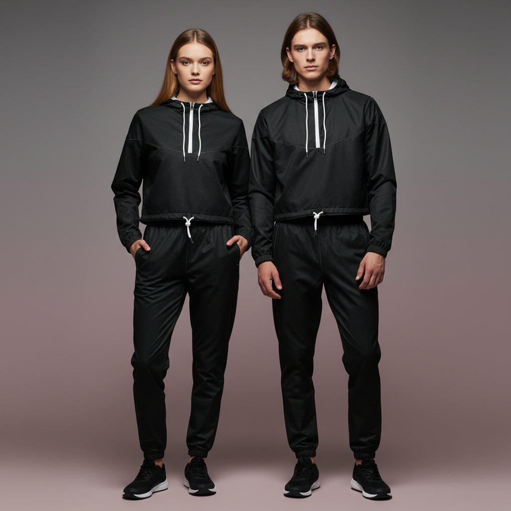 Black Cropped Windbreaker | Women&