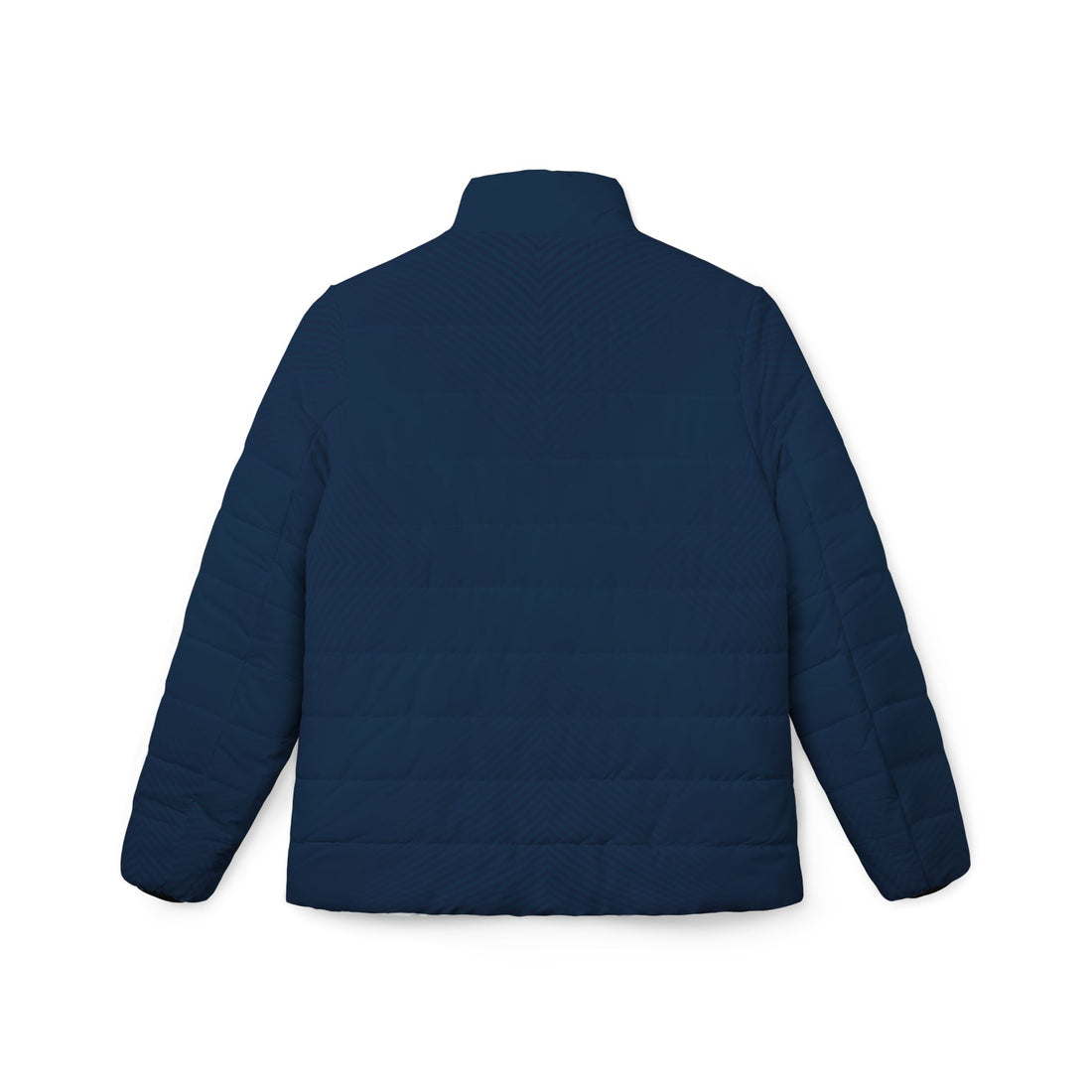 Navy Puffer Coat | Plain Dark Blue Classic Quilted Jacket