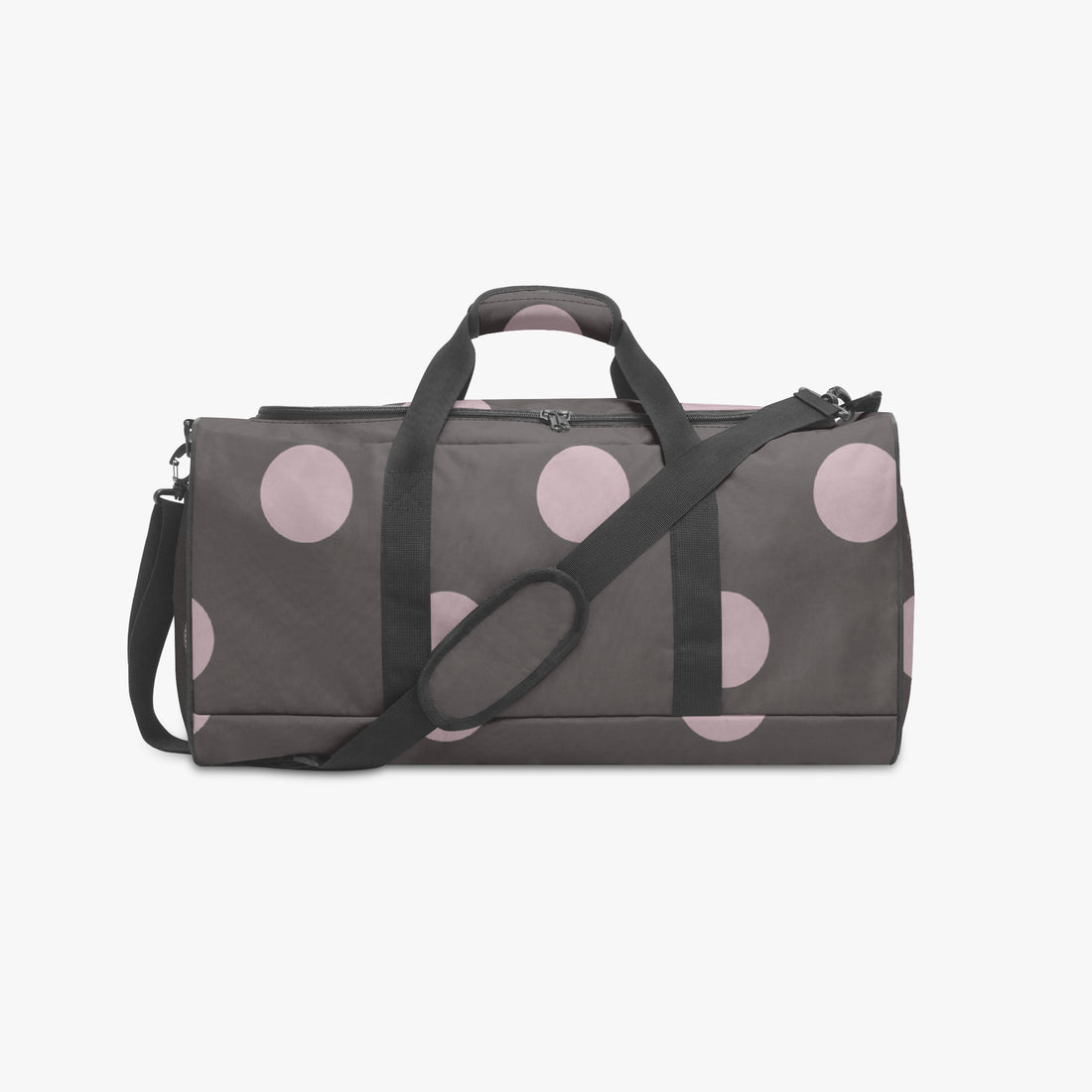 Brown Polka Dot Duffle Bag