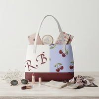 Leather Market Tote Bag | Mini Personalized Checkerboard Purse