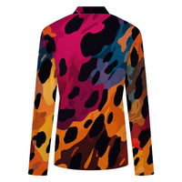 Multi Colour Leopard Print Buttoned Cardigan