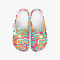 Women's Multi Colour Abstract Patterned EVA Clogs
