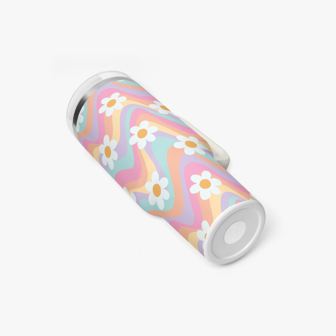 Daisy Floral Multi Coloured 40oz Stainless Steel Tumblers