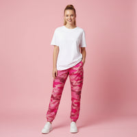 Camo Pink Pants | Unisex All-Over Print Streetwear Joggers