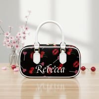 Multi Colored Cross Body Bags | Personalized Black & Red Lips Purse