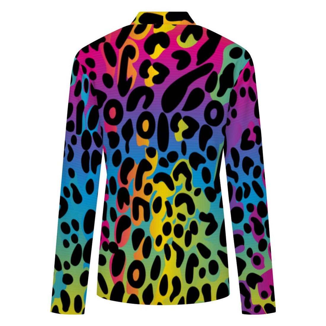 Leopard Print Cardigan Womens Neon Lightweight V Neck Sweater