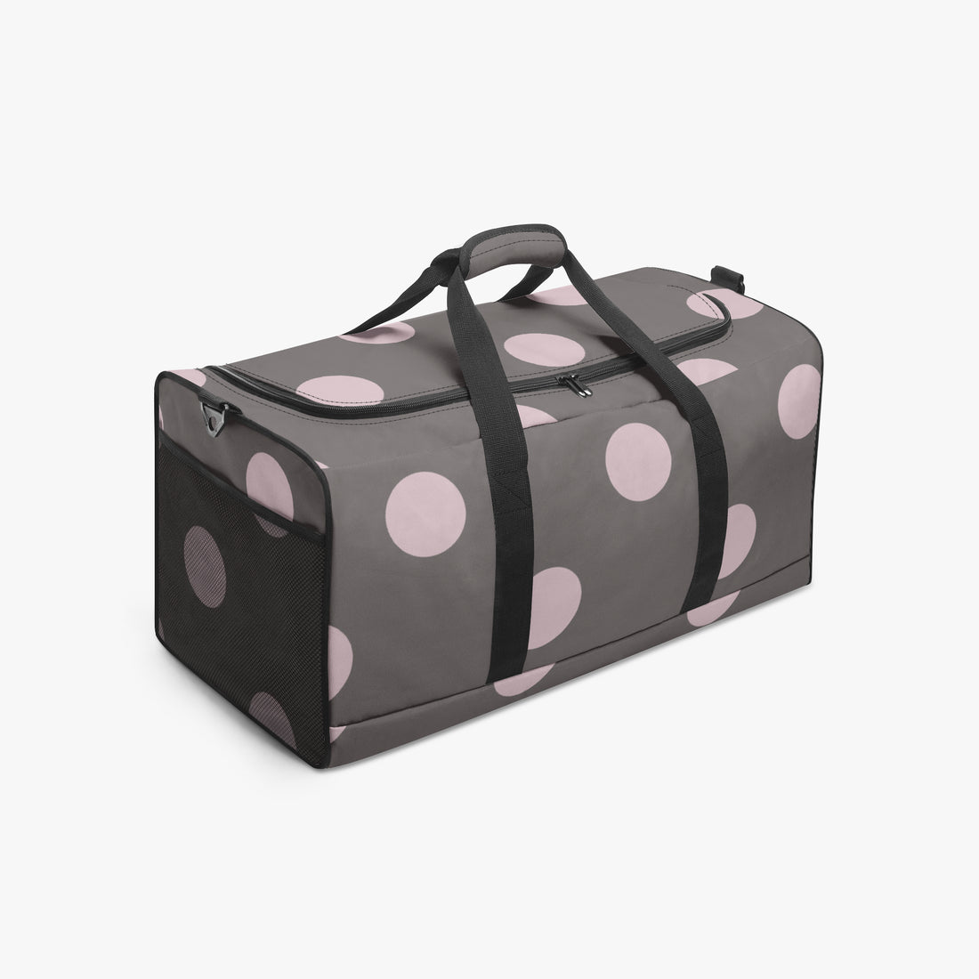 Brown Polka Dot Duffle Bag