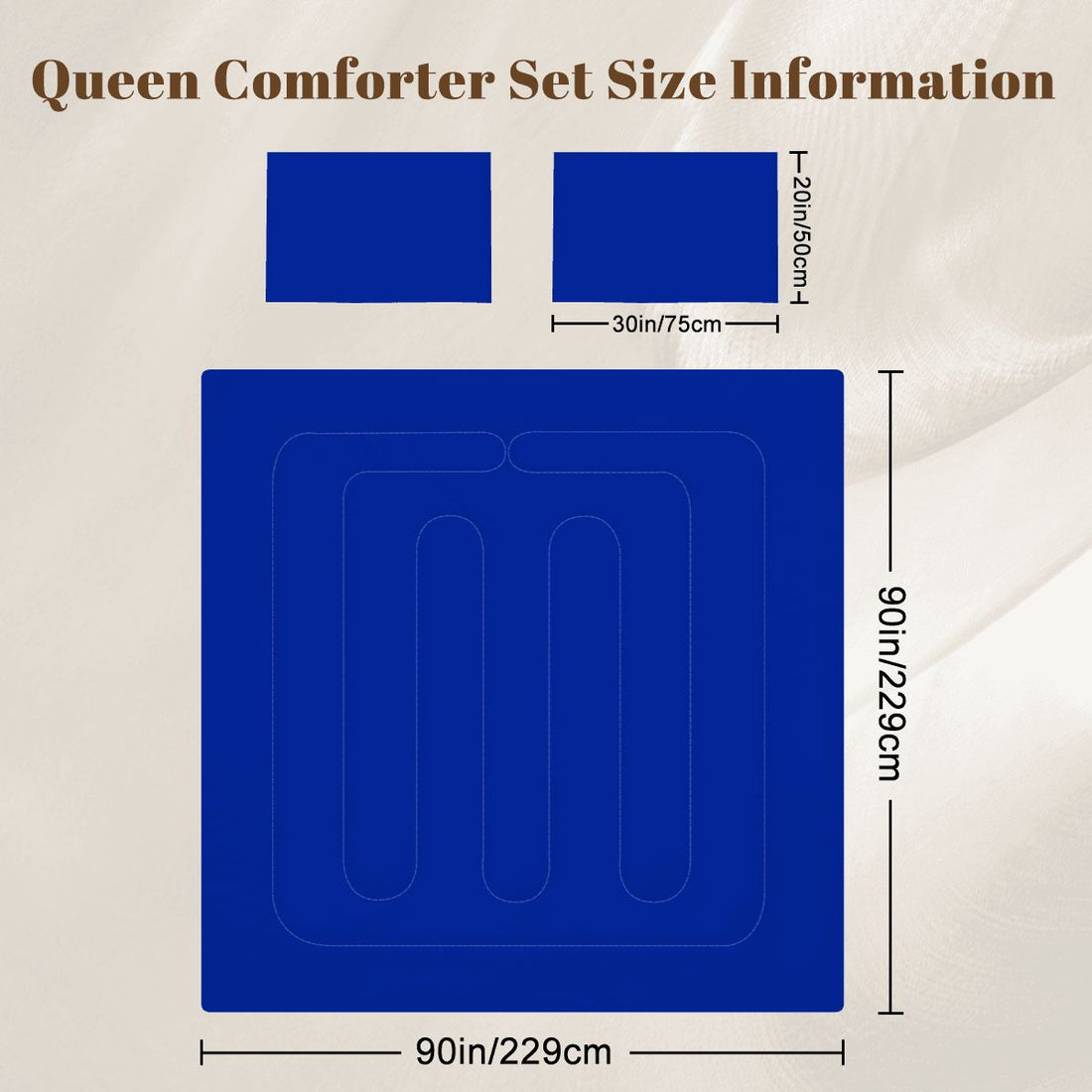 Royal Blue Queen Comforter Set