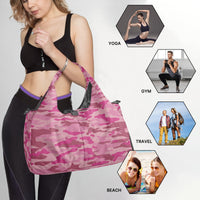 Women's Pink Camo Gym Bag in Canvas