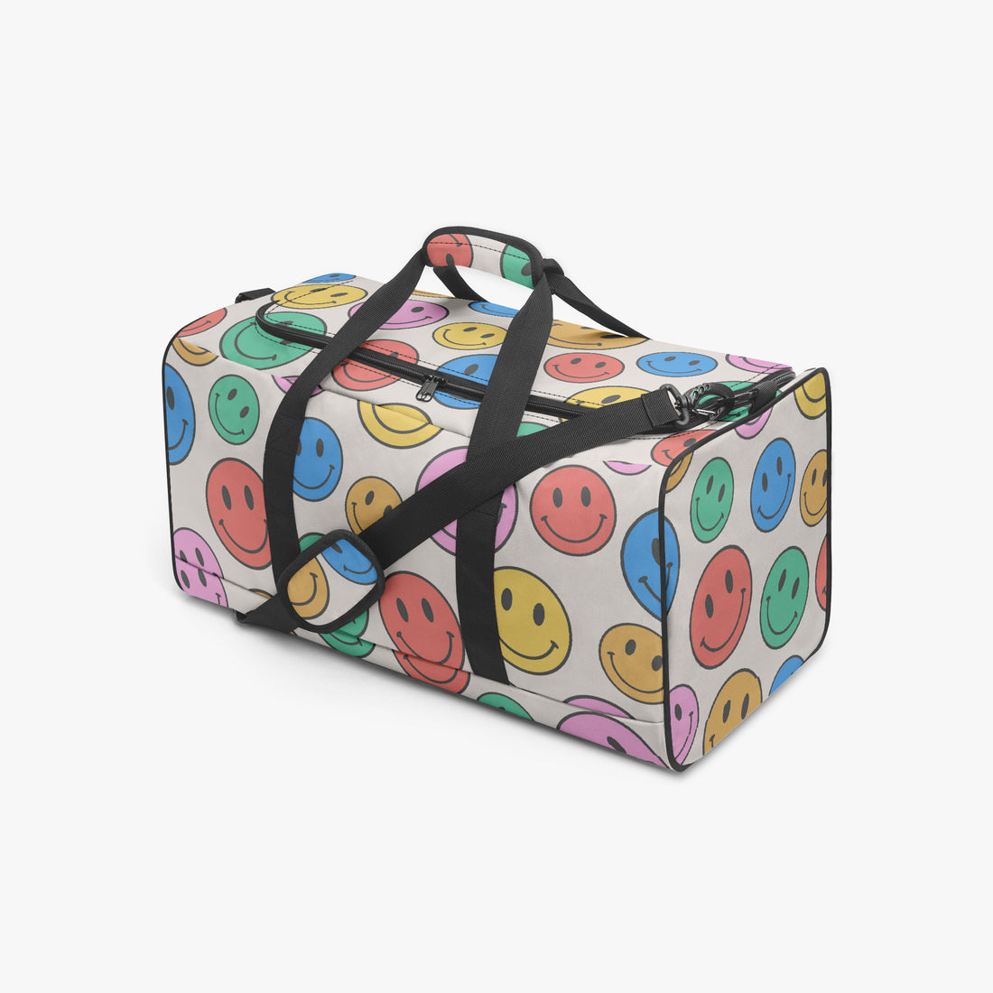 Smiley Face Funky Duffle Bag Cute Canvas